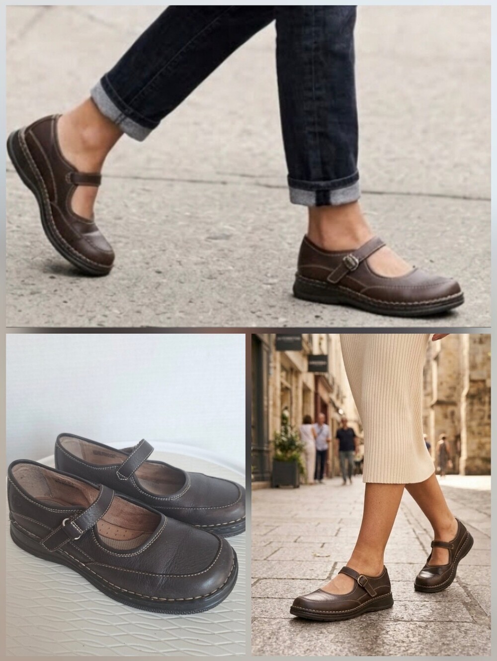 💙Born Brown Leather Mary Jane Comfort Shoes 🤍>>>Size 5 / 37.5